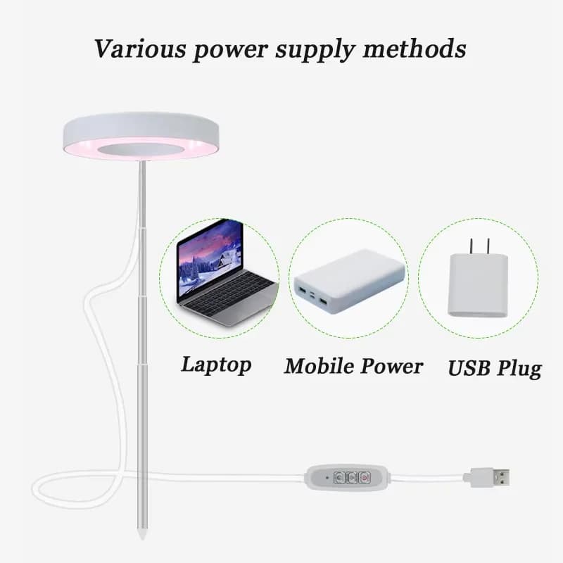Full Spectrum Indoor Solar LED Growth Light, Four Gear Dimming, Fleshy Viridiplantae, Flower Floor Telescopic Fill Light